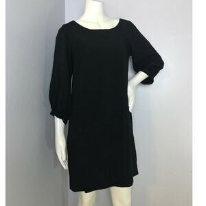 Splendid 3/4 Sleeve Mini Shift Dress Womens S Black